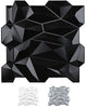 Art3d PVC 3D Diamond Wall Panel Jagged Matching-Matt Black, for Residential and Commercial Interior Decor