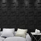 Art3d A10033BK 3D Wall Panels, Matt Black, 32 Square Feet (12 Pack) MEGA