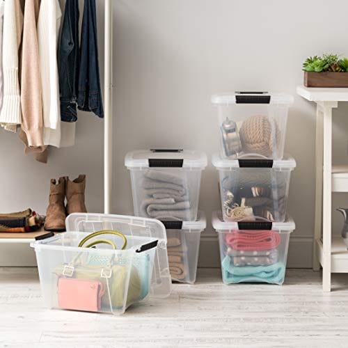 IRIS USA TB Clear Stack & Pull Storage Box, 5 Qt, 10 Count ebuystt