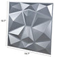 Art3d 3D Paneling Textured 3D Wall Design, Grey Diamond, 19.7" x 19.7" (12 Pack) (Matt Grey) MEGA