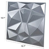 Art3d 3D Paneling Textured 3D Wall Design, Grey Diamond, 19.7