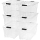 IRIS USA TB Clear Stack & Pull Storage Box, 5 Qt, 10 Count ebuystt