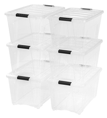 IRIS USA TB Clear Stack & Pull Storage Box, 5 Qt, 10 Count ebuystt