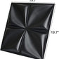 Art3d Matt Black 3D Wall Panel PVC Flower Design Cover 32 Sqft, for Interior Wall Decor in Living Room,Bedroom,Lobby,Office,Shopping Mall MEGA