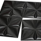 Art3d Matt Black 3D Wall Panel PVC Flower Design Cover 32 Sqft, for Interior Wall Decor in Living Room,Bedroom,Lobby,Office,Shopping Mall MEGA