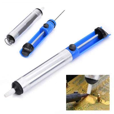 Metal Desoldering Pump, Solder Sucker - Desoldering Vacuum Pump Solder Remover The solder sucker can be used for broad place, which the solder wick can be used for small-50B410 Hannah's Variety Store