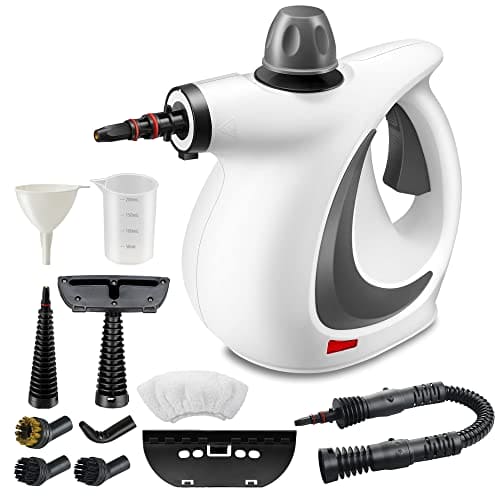 Spurgehom Handheld Steam Cleaner, Portable Pressurized Steamer with 350ml Large Capacity 11-Piece Accessory Set, Perfect for Stain Removal, Curtains, Car Seats, Floor, Window Cleaning - B09XHDQWF6 Spurgehom