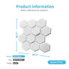 Art3d Textures 3D Wall Panels White Hexagon Design Pack of 12 Tiles 25.5 Sq Ft (PVC)