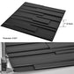 Art3d A10032BK Decorative PVC Wall Panels, 32 Square Feet, 3D Rectangle 3-Black, Sq Ft MEGA
