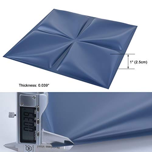 Art3d Navy Blue 3D Wall Panel PVC Flower Design Cover 32 Sqft, for Interior Wall Decor in Living Room,Bedroom,Lobby,Office,Shopping Mall MEGA