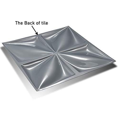 Art3d Matt Grey Silver 3D Wall Panel PVC Flower Design Cover 32 Sqft, for Interior Wall Decor in Living Room,Bedroom,Lobby,Office,Shopping Mall MEGA