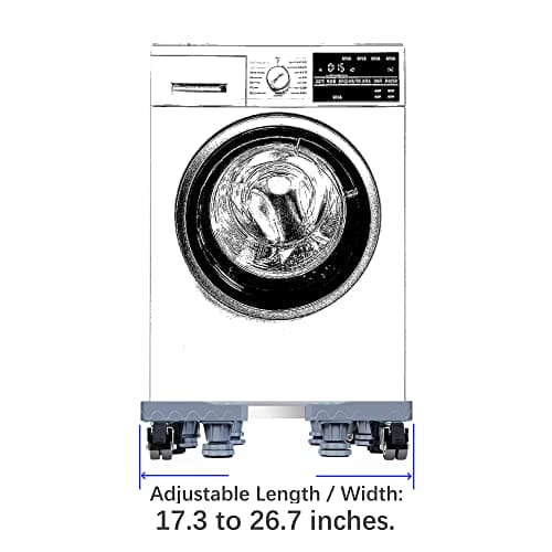 IREMMO Washing Machine Stand Base Furniture Dolly Mini Fridge Stand with 8 Strong Feet and 4 Wheels Refrigerator Stand Washer and Dryer pedestal Mobile Roller Dolly Cart with Wheels for Appliance ebuys