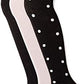 Essentials   Girls' 3-Pack Cotton Tights, Dots/White/Black, 7-10: Clothing ebuystt