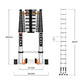 ALPURLAD Telescoping Ladder 10.5FT Aluminum Extension Ladders Lightweight Collapsible Ladder Telescopic Ladders for RV, Loft, Attic, Home, 330lbs Capacity ebuystt
