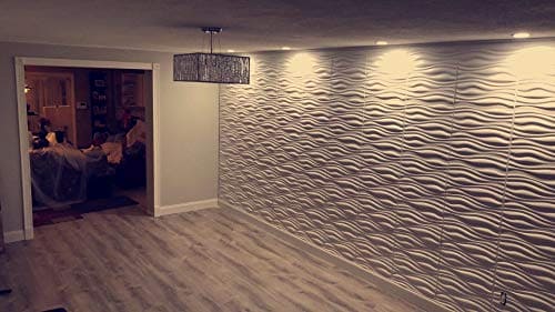 Art3d PVC Wave Board Textured 3D Wall Panels, White, 19.7" x 19.7" (12 Pack) MEGA