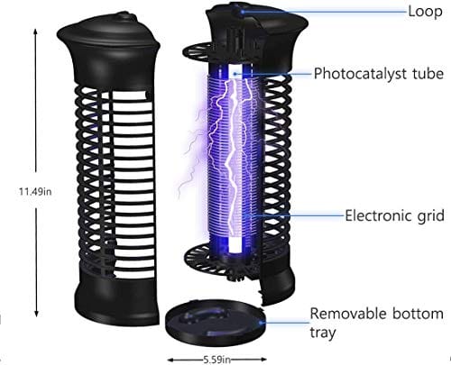 Electronic Bug Mosquito Zapper, Electronic Insect Killer, Anti-Drop ABS Material Black-B082HKPN8T ebuystt