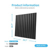 Art3d Slat Wall Panel, 3D Fluted Textured Panel 12-Tile 19.7 x 19.7in. - Black