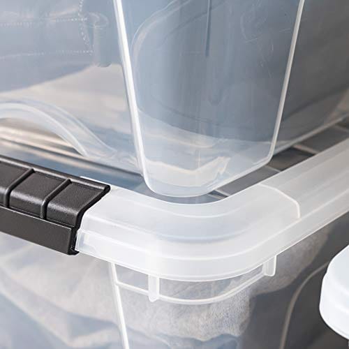 IRIS USA TB Clear Stack & Pull Storage Box, 5 Qt, 10 Count ebuystt