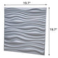 Art3d PVC Wave Board Textured 3D Wall Panels, Grey, 19.7" x 19.7" (12 Pack)　 Art3d