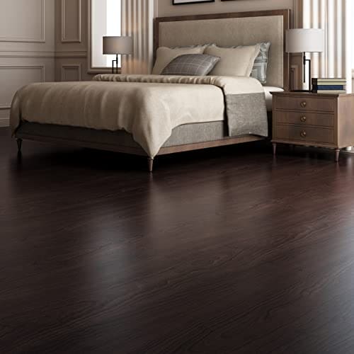 Art3d Peel and Stick Floor Tile Vinyl Wood Plank 36-Pack 54 Sq.Ft, Brown Stone, Rigid Surface Hard Core Easy DIY Self-Adhesive Flooring Mega