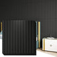 Art3d Slat Wall Panel, 3D Fluted Textured Panel 12-Tile 19.7 x 19.7in. - Black MEGA
