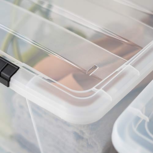 IRIS USA TB Clear Stack & Pull Storage Box, 5 Qt, 10 Count ebuystt