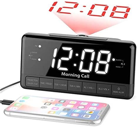 iLuv Morning Call 3, 1.2 inch Jumbo White LED Display Projection Dual Alarm Clock The purpose of an alarm clock is to tell you the time and wake you up-MORCAL3 Hannah's Variety Store