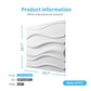 Art3d PVC 3D Panel for Interior Wall Decor, Wavy Textured Tile, 12-Pack 19.7 x 19.7in. White MEGA