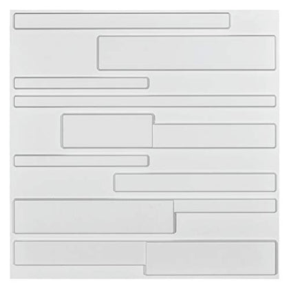 Art3d White Wall Panels Brick Design 3D Wall Panels, White, 12 Tiles 32 Sq Ft