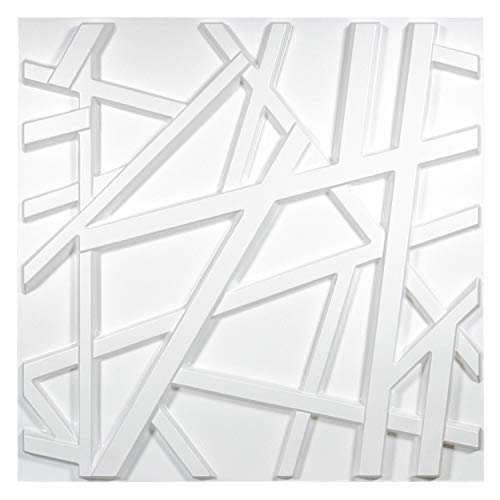 Art3d A10045 3D Wall Panels, White MEGA