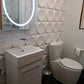 Art3d White Wall Panels Modern 3D Wall Decor, Moon Surface Design, 12 Tiles 32 SF MEGA