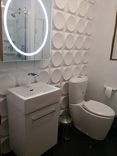 Art3d White Wall Panels Modern 3D Wall Decor, Moon Surface Design, 12 Tiles 32 SF MEGA