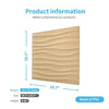 Art3d PVC Wave Panels for Interior Wall Decor, Wood Brown Textured 3D Wall Tiles，19.7