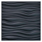 Art3d PVC Wave Board Textured 3D Wall Panels, Black, 19.7" x 19.7" (12 Pack) MEGA