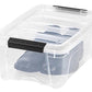 IRIS USA TB Clear Stack & Pull Storage Box, 5 Qt, 10 Count ebuystt