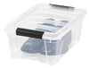 IRIS USA TB Clear Stack & Pull Storage Box, 5 Qt, 10 Count