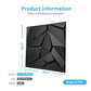 Art3d PVC 3D Wall Panels, Plastic Decorative Wall Tile in Black 12-Pack MEGA