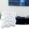 Art3d PVC 3D Diamond Wall Panel Jagged Matching-Matt White, for Residential and Commercial Interior Decor