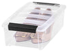 IRIS USA TB Clear Stack & Pull Storage Box, 5 Qt, 10 Count