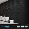 Art3d PVC 3D Wall Panels, Plastic Decorative Wall Tile in Black 12-Pack