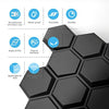 Art3d Textures 3D Wall Panels Black Hexagon Design Pack of 12 Tiles 25.5 Sq Ft (PVC)