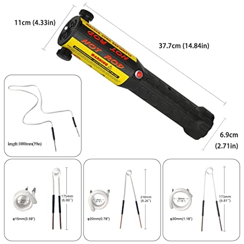 Solary Magnetic Induction Heater Kit, 1000W 110V Flameless Induction Heater with 4 Coil for Rusty Screw Removing EBUYSTT