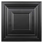 Art3d Decorative Drop Ceiling Tile 2x2 Pack of 12pcs, Glue up Ceiling Panel Square Relief in Black MEGA