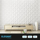 Art3d Textures 3D Wall Panels, PVC Wall Panels for Interior Wall Decor Pack of 12 Tiles 32 Sq Ft, White, 19.7"x19.7" MEGA