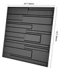 Art3d A10032BK Decorative PVC Wall Panels, 32 Square Feet, 3D Rectangle 3-Black, Sq Ft