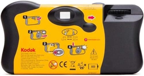 kodak 3920949 Fun Saver Single Use Camera with Flash (Yellow/Red) Kodak