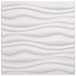Art3d PVC Wave Board Textured 3D Wall Panels, White, 19.7" x 19.7" (12 Pack) MEGA