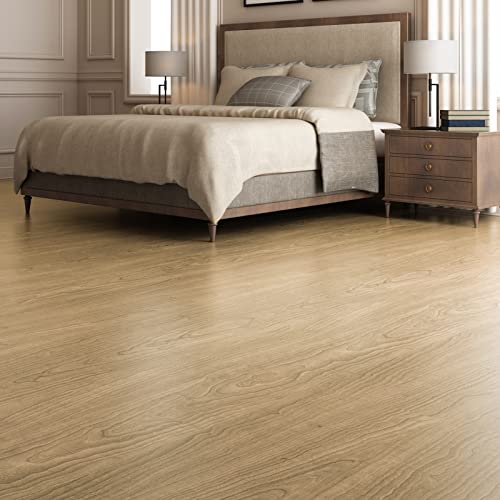 Art3d Peel and Stick Floor Tile Vinyl Wood Plank 36-Pack 54 Sq.Ft, Aspen Yellow, Rigid Surface Hard Core Easy DIY Self-Adhesive Flooring Mega