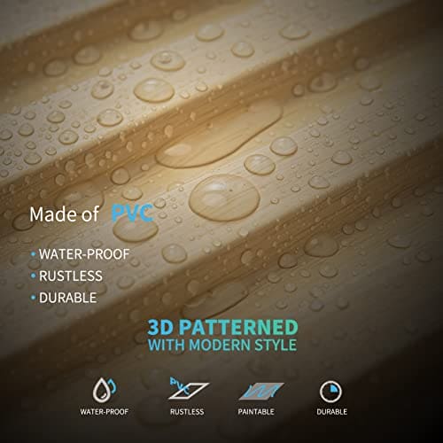 Art3d Slat Wall Panel, 3D Fluted Textured Panel 12-Tile 19.7 x 19.7in. - Oak MEGA