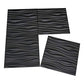 Art3d PVC Wave Board Textured 3D Wall Panels, Black, 19.7" x 19.7" (12 Pack) MEGA